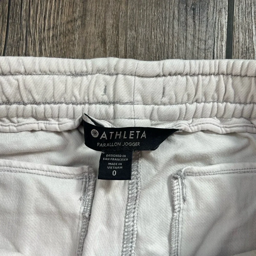 Athleta Farallon Joggers Off White Drawstring Ankle Pants Women's Size 0 - Picture 4 of 8